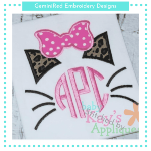 Cat Monogram {Four Sizes}