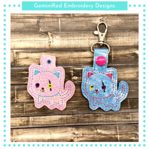 Cat Scratch Key Fob {Eyelet & Snap}