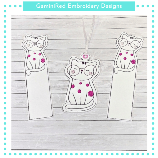 Cat with Glasses Bookmark {Two Sizes} - Image 2