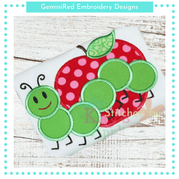Caterpillar with Apple {Five Sizes} - Image 2