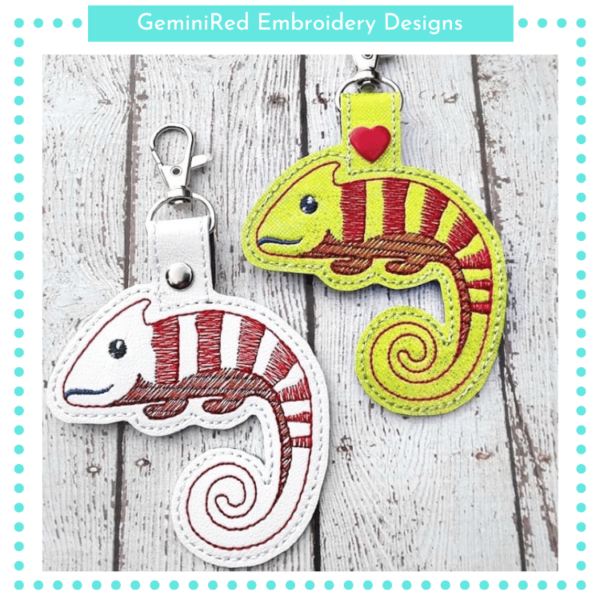 Chameleon Key Fob {Eyelet & Snap} - Image 2
