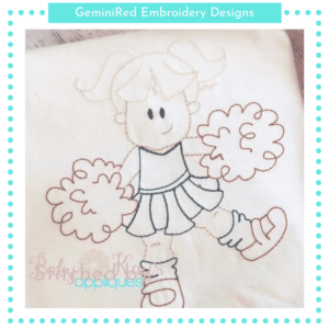 Cheer Girl Sketch {Four Sizes}