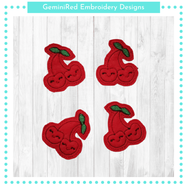 In the Hoop Cherry Feltie {4×4}