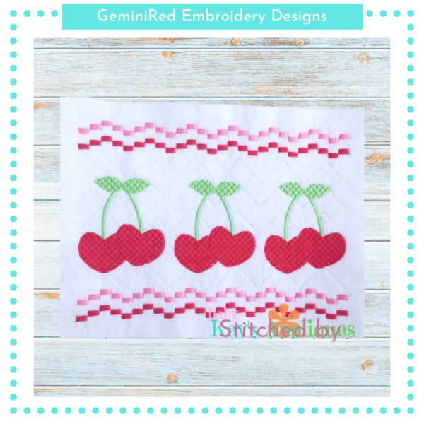 Cherry Hearts Faux Smock {Three Sizes}