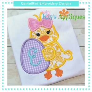 Chick Girl Holding Egg {Four Sizes}