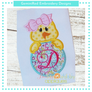 Chick Girl Monogram Frame {Four Sizes}