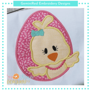 Chick in Egg Frame Girl {Four Sizes}