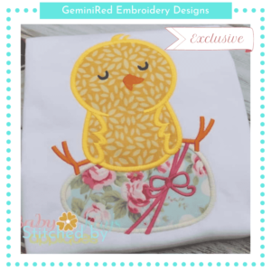 Chick Sitting on Egg {Four Sizes}