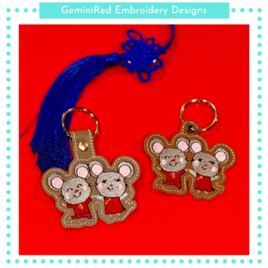 Chinese Rat Key Fob {Eyelet & Snap}