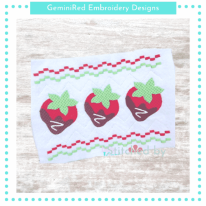 Chocolate Strawberry Faux Smock {Three Sizes}