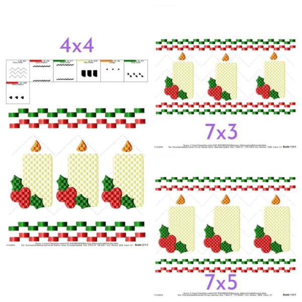 Christmas Candles Faux Smock {Three Sizes} - Image 2