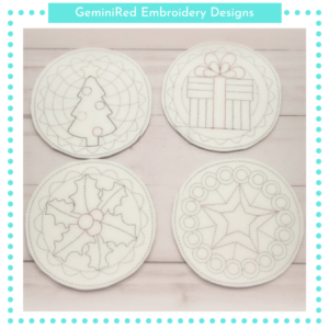 Christmas Coaster Set 1 {4x4}