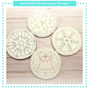 Christmas Coaster Set 2 {4x4}