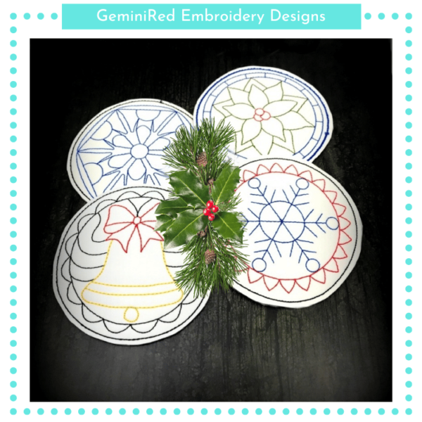 Christmas Coaster Set 2 {4x4} - Image 2