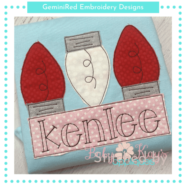 Christmas Lights with Name Frame {Four Sizes} - Image 2