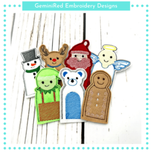 Christmas Finger Puppet Set {4x4}