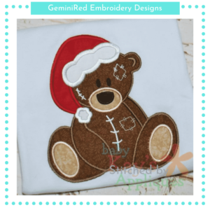 Christmas Shaggy Bear {Four Sizes}