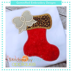 Christmas Stocking with Bow {Four Sizes}
