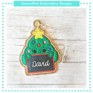 Christmas Tree Gift Tag Ornament {5x7}
