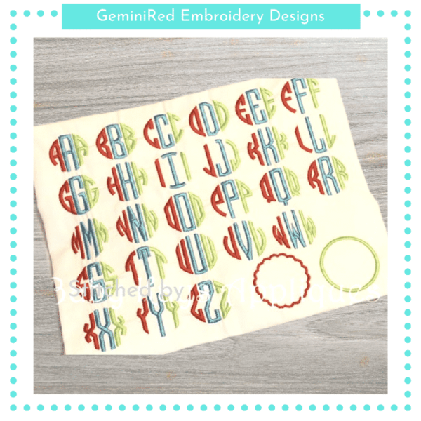 Circle Monogram Font {Five Sizes}