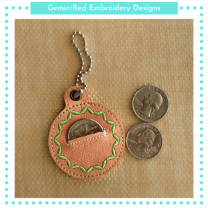 Circle Zig Zag Coin Keeper Key Fob {Eyelet}