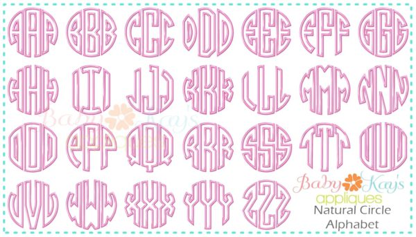 Natural Circle Appliqué Alphabet {Four Sizes} - Image 2