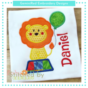 Circus Lion with Balloon {Four Sizes}