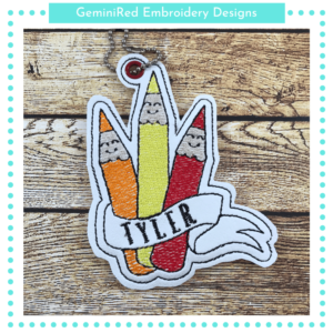 Colored Pencil Name Tag {4x4}