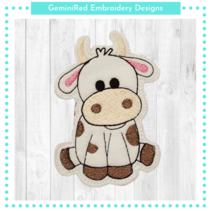 Cow Play Animal Feltie {4x4}