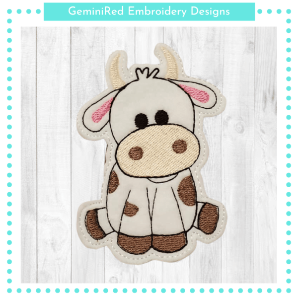 Cow Play Animal Feltie {4x4}