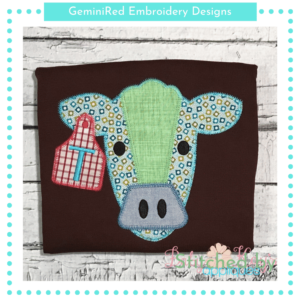 Cow with Zigzag Stitching {Four Sizes}