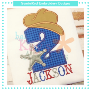Cowboy Sheriff Star Individual Numbers {Four Sizes}
