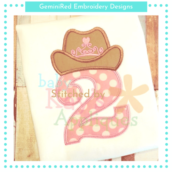 Cowgirl Princess Numbers {Four Sizes} - Image 2