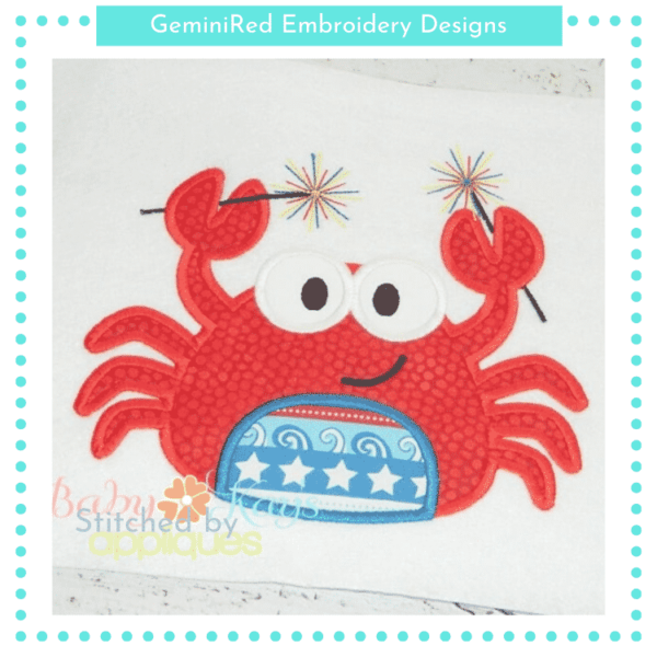Crab with Sparklers {Four Sizes} - Image 2