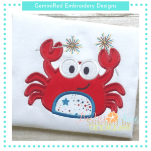 Crab with Sparklers {Four Sizes}