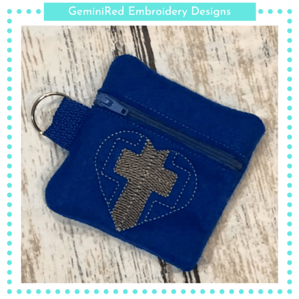 Cross Heart Zipper Bag {Two Sizes} - Image 2