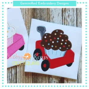 Cupcake in a Wagon {Four Sizes}