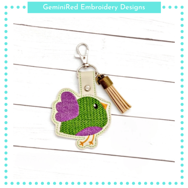 Cute Bird Key Fob {Eyelet & Snap} - Image 2