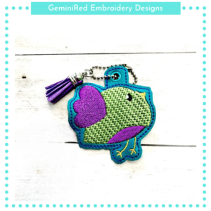 Cute Bird Key Fob {Eyelet & Snap}