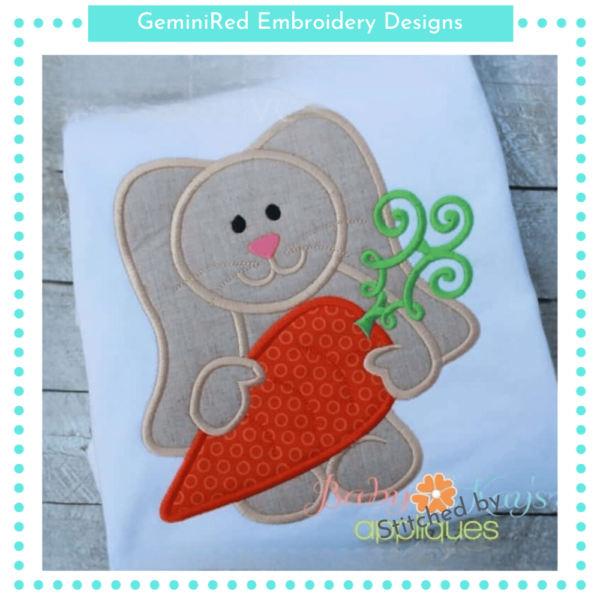 Cute Bunny with Carrot {Four Sizes}