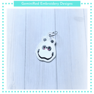 Cute Panda Key Fob {Eyelet & Snap}
