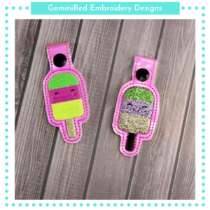 Cute Popsicle Key Fob {Eyelet & Snap}