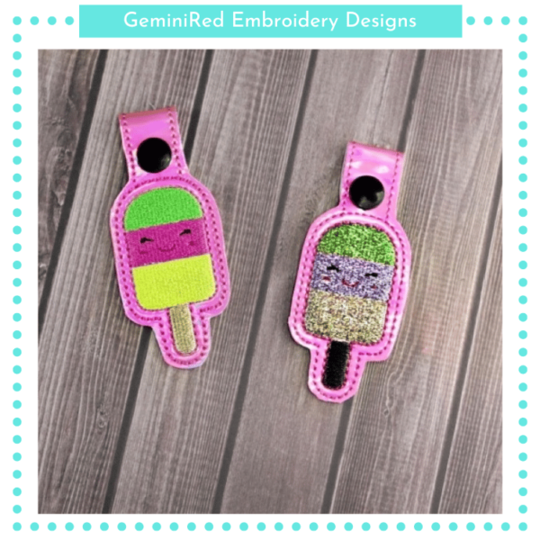 Cute Popsicle Key Fob {Eyelet & Snap}