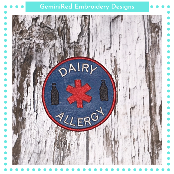 Dairy Allergy Patch {4x4}