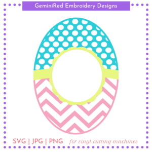 CUT FILE - Decorative Monogram Egg