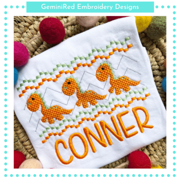 Dino Faux Smock {Three Sizes}