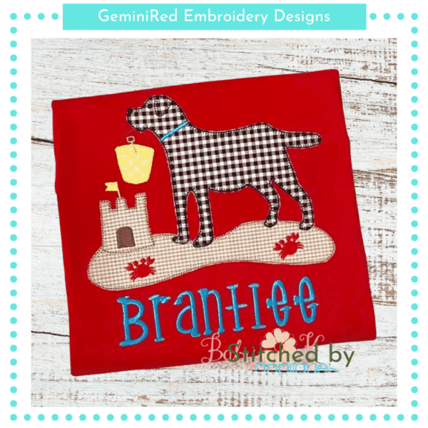 Dog at Beach Patchwork {Four Sizes}