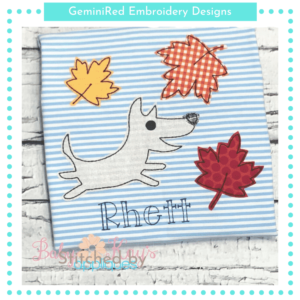Dog Chasing Leaves {Four Sizes}