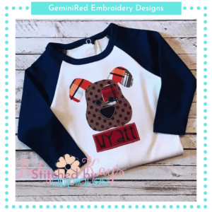 Doggie & Name Frame Patchwork {Four Sizes}