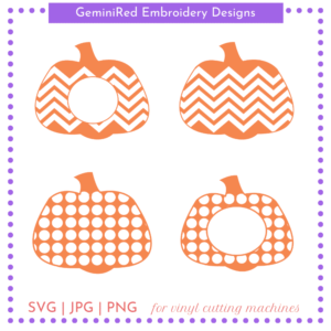 CUT FILE - Dots and Chevron Pumpkins